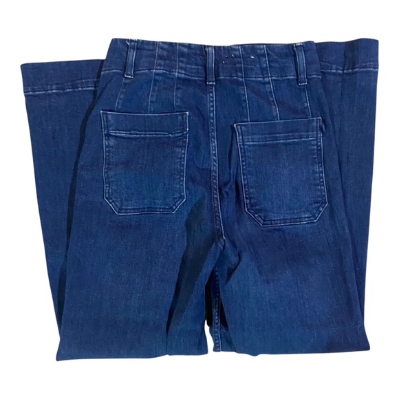 Anthropologie Pilcro The Skipper Wide-leg Jeans Sz 26 Wide Leg Dark Rinse - Picture 3 of 4